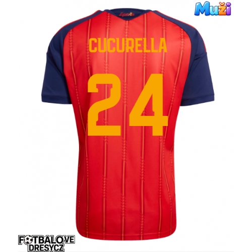 Španělsko Marc Cucurella #24 Domácí Dres MS 2026 Krátký Rukáv Španělsko Marc Cucurella #24 Domácí Dres MS 2026 Krátký Rukáv